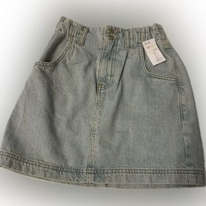 Topshop Blue Mini A-Line Skirt Casual S NWT